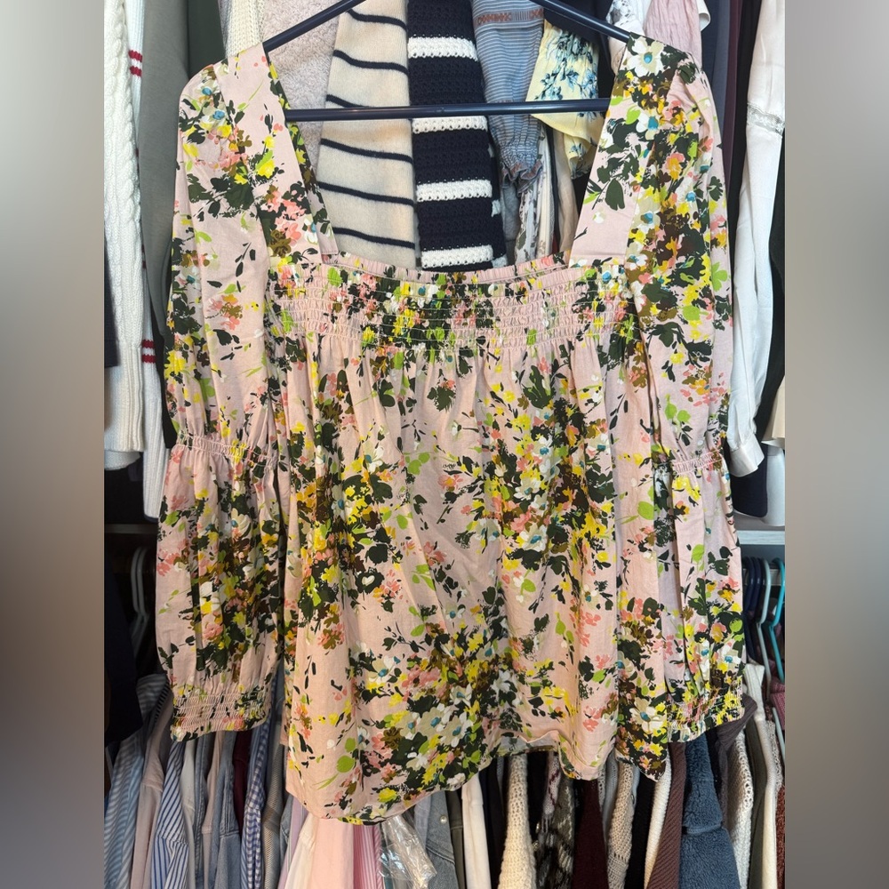 Tuckernuck Blush Meadows Floral Blouse